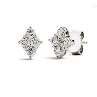 Poh Heng Jewellery 18K White Gold Diamond Earrings