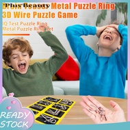 <Pluscloth> 8pcs Metal Puzzle Ring Set 3d Brain Teaser Wire Logic Game for Kids Adults Iq Test Educa