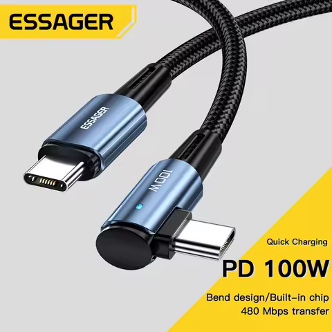 Essager 100W USB C To USB C Cable USB-C PD Fast Charging For iPhone 15 Pro Max iPad MacBook Pro Xiao