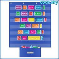 COUR Standards Pocket Chart, Large Educational Classroom Pocket Chart, Durable Class Schedule Chart