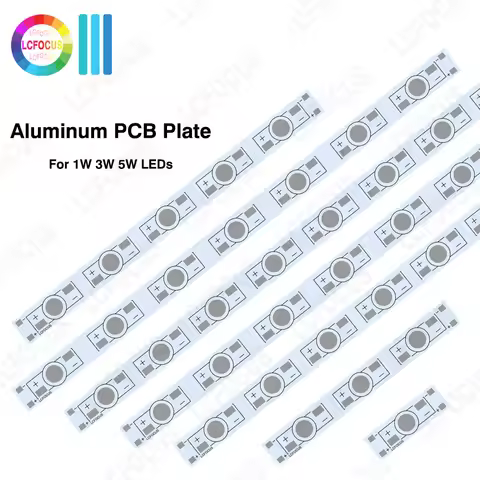 10pcs Aluminum Base Plate 30mm 80mm 130mm 300mm 400mm 500mm Strip Circuit Board Heat Sink For 1W 3W 