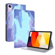 全城熱賣 - 適用於小米 Redmi Pad SE 11寸 水彩圖案平板皮套（冬雪色）