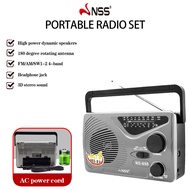 NSS Portable Electric Radio FM/AM/SW Speaker HI-FI Super Sound 4band am radio AC DC Operated NS-658