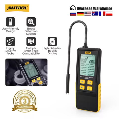 AUTOOL AS502 Brake Fluid Tester Automotive Brake Oil Tester Compatible for DOT3/DOT4/DOT5.1/ENV4/ENV
