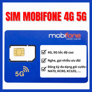 Sim 4G Mobifone NA70 - NA90 - NA120 - KC90 - KC120 - KC150  Data TỐC ĐỘ CAO  Free nội ngoại mạng FRE