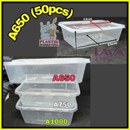 A650 PP Rectangular container (50pcs+-)/HY-T1650 microwave food container/Disposable Container/Bekas