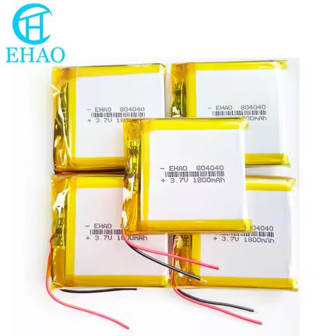5 PCS 3.7V 1800m Lithium Polymer LiPo Rechargeable Battery 804040 For Mp3 GPS PSP DVD Mobile Phone V