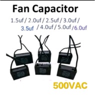 Fan Cap Fan Capacitor Kapasitor Kipas Meja / Siling CBB61 500VAC (Good Quality)1.2UF 1.5UF 2.0UF 2.5