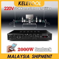 KELETOOL Audio Power Amplifier audio mixer 2000W 5CH Bluetooth Stereoaudio mixer sunbuck power mixer