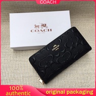 COACH Women's Long Wallet Classic Embossed Coin Purse 53834