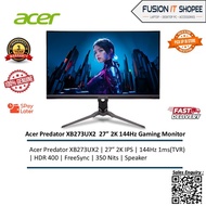 Acer Predator Gaming Monitor XB273UX2/XB273U X2 (27'' QHD//144hz/1MS/HDR400/AMD FreeSync/Built in Sp