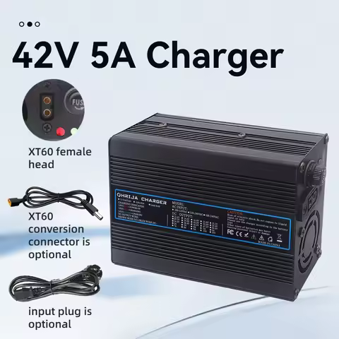 42V 5A charger quick aluminum shell suitable for 10 string 37V Li-ion Battery Charger detachable con
