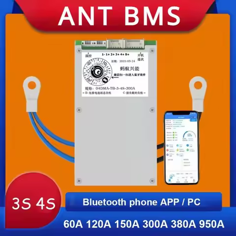 Smart 3S 4S ANT BMS 12V 950A 60A 150A 380A 300A Lifepo4 Li-ion Lipo Battery Protection Board Inverte