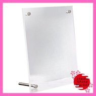 Versatile Acrylic Photo Frame for B5 and L Size Pictures - Clear Stand for Vertical or Horizontal Di