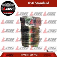 (100PCS) 6X6 Standard INVERTED NUT FOR 6X6 TRUCK 1/4mm LONG