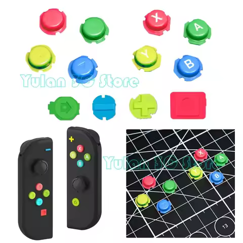 12 in 1 Custom Replacement ABXY Direction Keys + - Home Capture Trigger Buttons for Nintendo Switch 