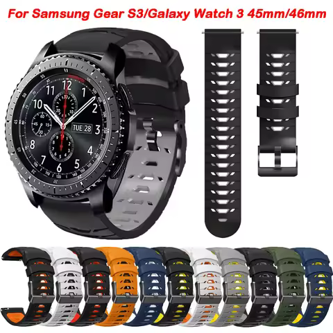 Strap For Samsung Gear S3 Frontier / Classic / Galaxy Watch 3 45mm 22mm Silicone Band for Samsung Ga