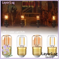 LAYOR LED Light Bulb, 1W Warm White T28 Crystal Light Bulb, Home Chandelier E26 E27 Candle Incandesc
