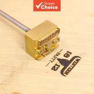 Straight Handle Customized Copper Mold Stamp Personalized Logo Hot Stamping Impression Leather Mater