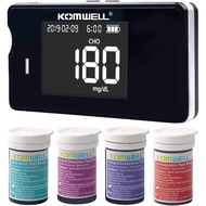 KOMWELL Blood Cholesterol Monitor Kit 4 in 1 Meter System Komwell Blood Cholesterol, Blood Glucose, 