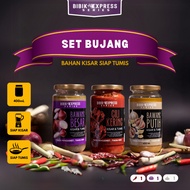 BIBIK EXPRESS SET BUJANG Ready-to-fry kisar material Large onions Garlic and Dried chilies 400ml