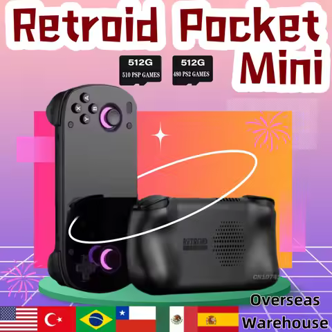 Retroid Pocket Mini Android10 Active Cooling WIFI6+ BT5.1PSP PS2 3.7 Inch AMOLED Screen Handheld vid