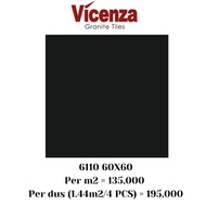 Keramik Dinding Lantai Granit Granit Vicenza Hitam Polos 60X60Cm