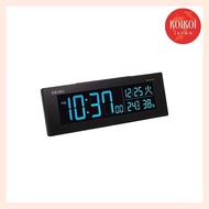 Seiko Clock Alarm Clock Radio Wave Digital AC Color LCD Series C3 Black DL305K SEIKO Main Body Size: 7.3 × 22.2 × 4.4 cm