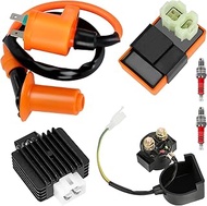 GREHUA GY6 Ignition Coil CDI Box Starter Solenoid Relay Compatible with 150cc 50cc 125cc Tao tao Sco