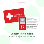 Custom Emergency Medical Card Emergency Card Medical Record Emergency Contact