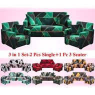 3 in 1 Set Sofa Covers 3 Seater and 2 Single Sofa Cover Set 3 Pcs Sofa Set Cover Stretchable Sofa Co