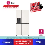 LG 674L Side by Side Fridge Inverter GC-L257KQKW