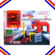 Six Six Zero Children's Toy Track Set Fire Garage Fire Extinguisher Set