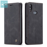 For Samsung Galaxy A10S Retro Wallet Case Luxury Credit Card Stand Magnetic Leather Flip Cover For S