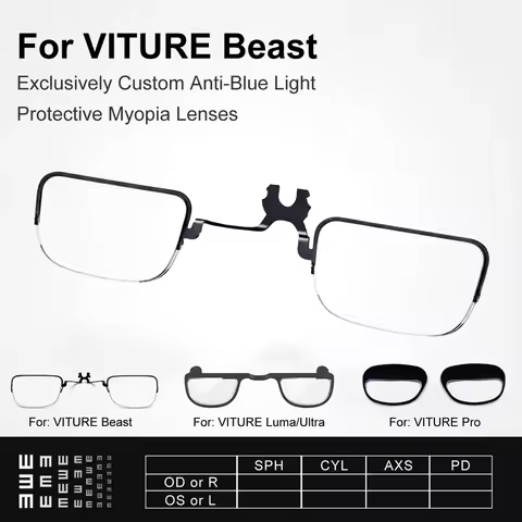 Custom RX Lenses FOR VITURE Luma Ultra Beast Pro Smart Glasses Myopia Astigmatism Prescription Inser