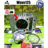 👍Skim Tingkat 66mm/63mm/62mm/57mm ARATA Racing High Compress (Dome) Piston Blok Block Cylinder Wave 