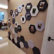 Hexagon Wall Decorative board cork board file pegboard soft board  Wall schedule hanging board wall 