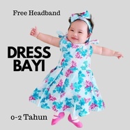 BABY DRESS Free Headband 0-2 Years