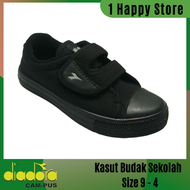 Diadora Original DC6083BK / Kasut Hitam Sekolah Rendah / SINGLE VELCRO STRAP Primary School Black Sh