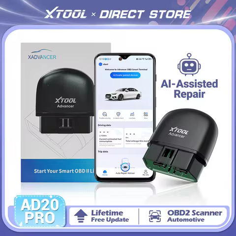 XTOOL Advancer AD20Pro Bluetooth OBD2 Diagnostic Tool Full System Oil Reset OBD 2 Scanner Fault Code