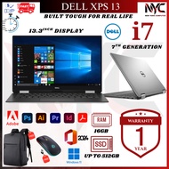 Dell XPS 13 i5/i7 5th/7th/8th/10th Gen 8GB RAM 512GB SSD FHD Win11 Ultrabook 1 Year Warranty
