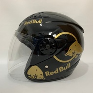 BXP Vixion Redbul Helmet (Gold) Glossy Black - Adult SNI Helmet