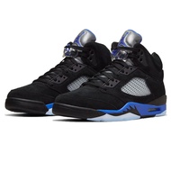 Beacon Air Jordan 5 Retro AJ5 Black Blue Racing Blue Retro Basketball Shoes