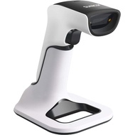 2D Barcode Scanner, White Black Handheld Bar Code Scanner 3 in 1 USB Wired & 2.4G Wireless & Bluetoo