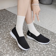 EVR LV0343 Women's Slip-On Shoes Women's Zigzag Knit Shoes