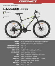 SEPEDA GUNUNG MTB 24 26 INCH GENIO SS 42 3X8 SPEED REM CAKRAM