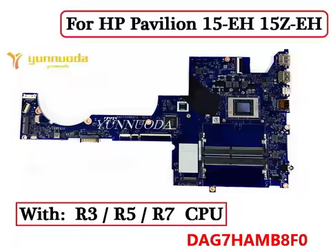 DAG7HAMB8F0 For HP Pavilion 15-EH 15Z-EH Laptop Motherboard With R3 R5 R7 CPU DAG7HAMB8E0 DDR4 100% 