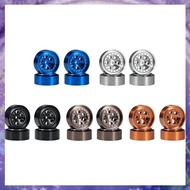 P44Pcs 1.3 Inch Metal Beadlock Wheel Rim Wheel Hub for TRX4M 1/18 RC Crawler Car Upgrade Parts Acces