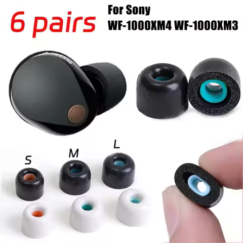 1/3/6Pairs Soft Memory Foam Cushion Earbuds For Sony WF-1000XM4-WF-1000XM3 Anti-Slip Replacement Ear