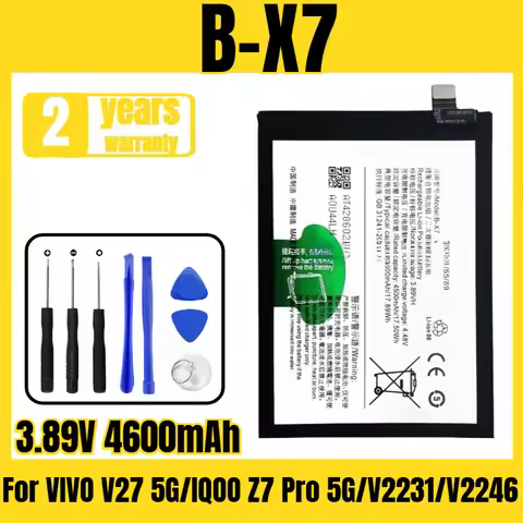 Applicable to VIVO V27 5G/IQOO Z7 Pro 5G/V2231/V2246 battery B-X7 mobile phone battery,large capacit